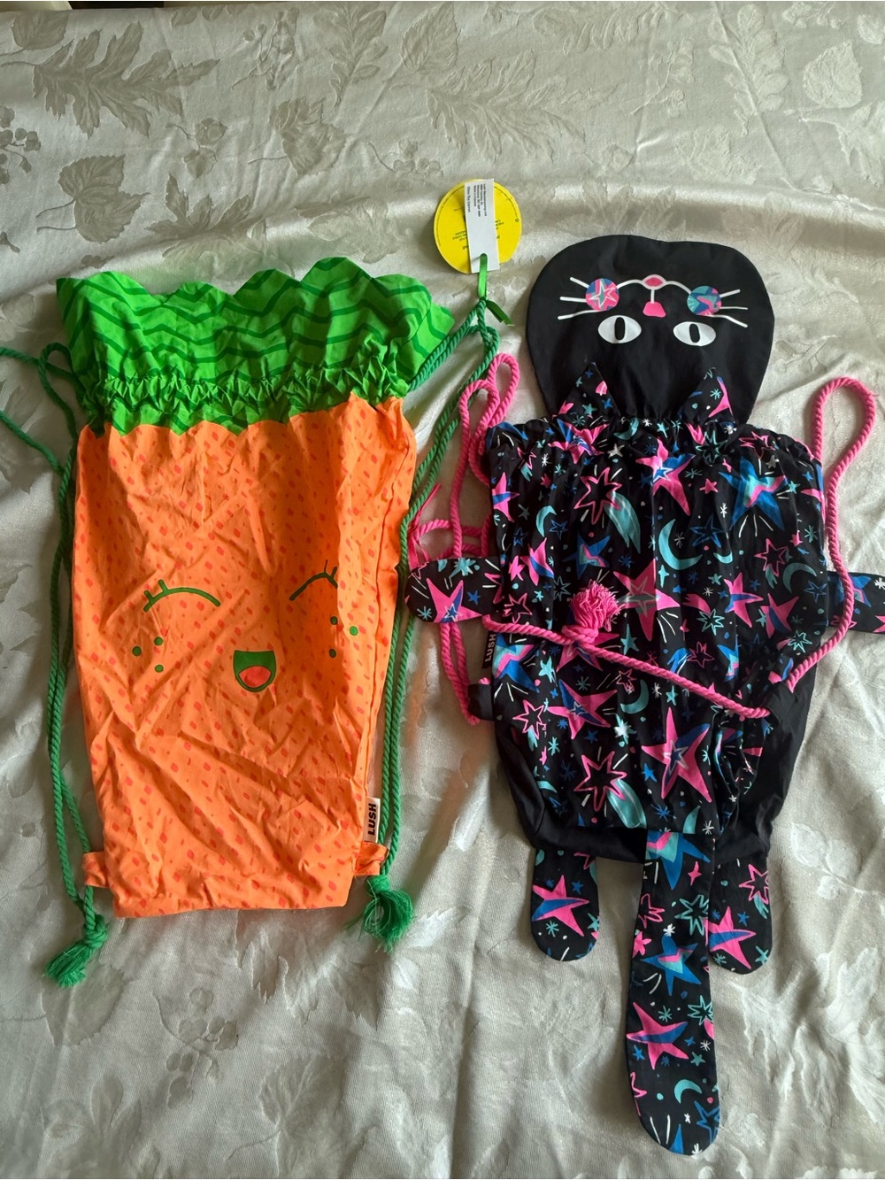 Lush Cosmetics Knot Wrap Drawstring Backpack x 2